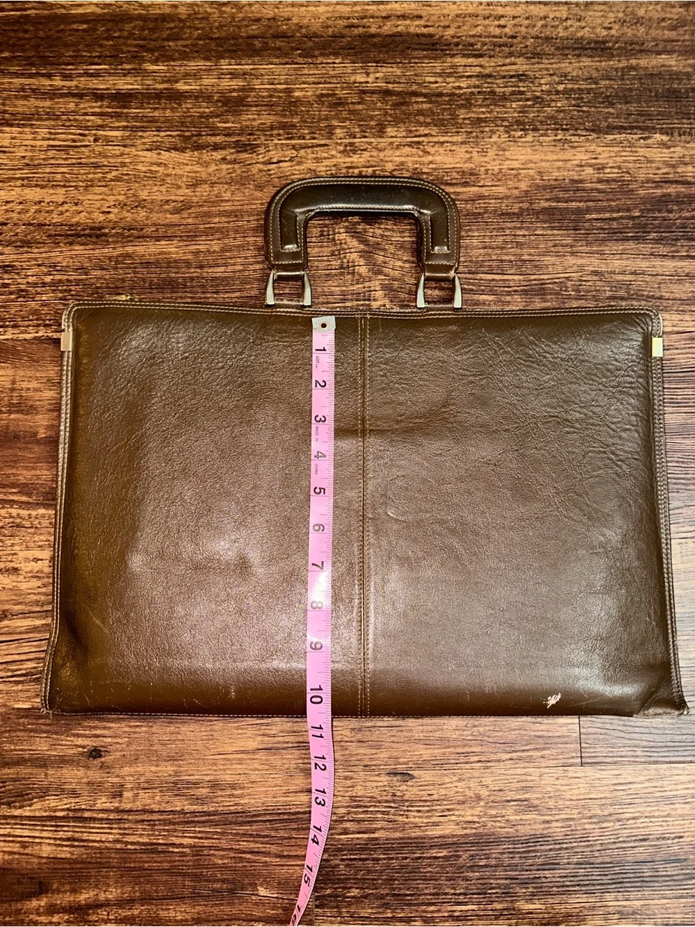 Vintage Brown Leather Portfolio Men's